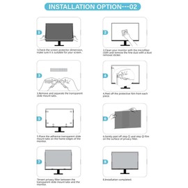 Dpofirs Screen Adhesive Strips and Slide Mount Holder Tabs for Computer Monitors Laptops, for Easily Installing Laptop Screen Protector
