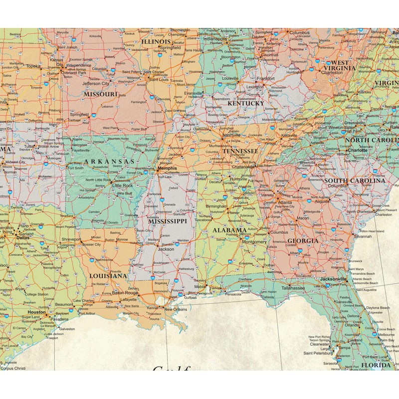 RMC Classic United States USA and World Wall Map Set