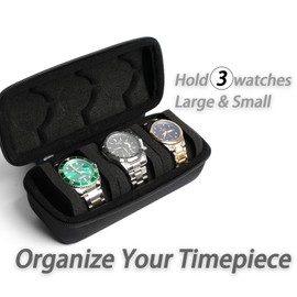 RIGICASE Watch Travel Case Roll Hard Watch Carrying Case Roll Display Storage Holder Box
