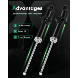 SCITOO Rear Shock Absorbers Fits For Pontiac Vibe 2003-2008,For Toyota Corolla 2003-2008,For Toyota Matrix 2003-2008 Auto Shocks 344612 (2Pcs)