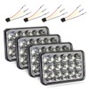 Haitzu 4x6 Headlights Led 4PCS w/H4 Socket Headlamp Compatible with