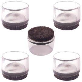 cyclingcolors 5 x Protective Caps Chair Legs with Felt Sliding Caps Felt Gliders Chair Leg Protectors Chair Socks Furniture Gliders (Diameter 14 mm)