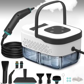 Handheld Steam Cleaner for Home, Multi-Purpose Cleaning System, Black and White Design, Portable Steamer with Attachments, High Pressure Steam Cleaner for Home,Car,Dirt,Grease,Grout,Tile,Couch