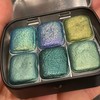 IUILE Handmade Watercolor Paints - Green Half Pan Set (6