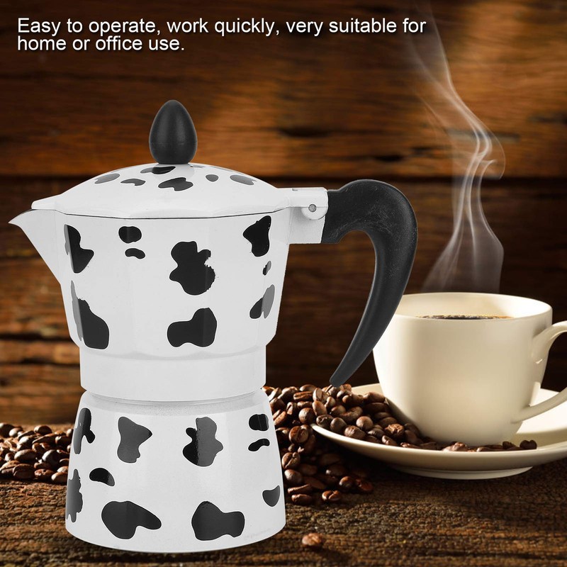 Aluminium Coffee Pot - Coffee Maker - Milk Cow Color