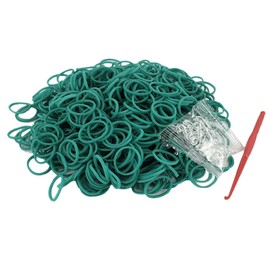 Salome Idea 3000Pcs Loom Rubber Bands Refill Kit, Includes 75 S-Clips & 5 Hooks, Premium Rubber Band Bracelet Making Supplies for Kids DIY Crafting Gift (Dark Green)