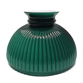 Aladdin Mantle Lamp Co. 10" diameter Glass Lampshade - N301 Emerald Ribbed