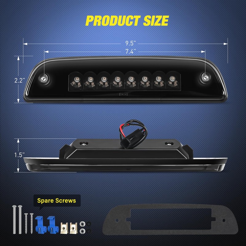 Nilight Third Brake Light High Mount 3rd Stop LED Lighting