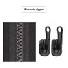 OTOTEC 10Pcs Black 5# Zippers Replacement Reversible Pulls Sliders Zips