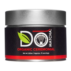 DoMatcha - Organic Ceremonial Green Tea Matcha Powder, Natural Source of Antioxidants, Caffeine, and L-Theanine, Promotes Focus and Relaxation, Kosher, 75 Servings (2.82 oz)