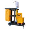 SIMPLI-MAGIC Janitorial Cart, 330 lbs Capacity – 3-Shelf Commercial Housekeeping