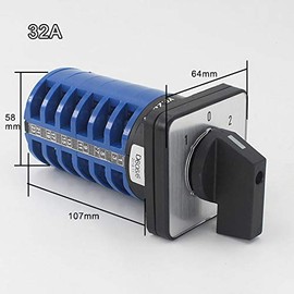 32A 3 Position 24 Terminals 380V Universal Rotary Cam Selector Switch