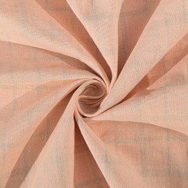 organictune Washed Cotton King Ruffled Duvet Cover Set, 3 Pieces Soft and Breathable Bedding Set with Zipper Closure, Coral Pink Checkered