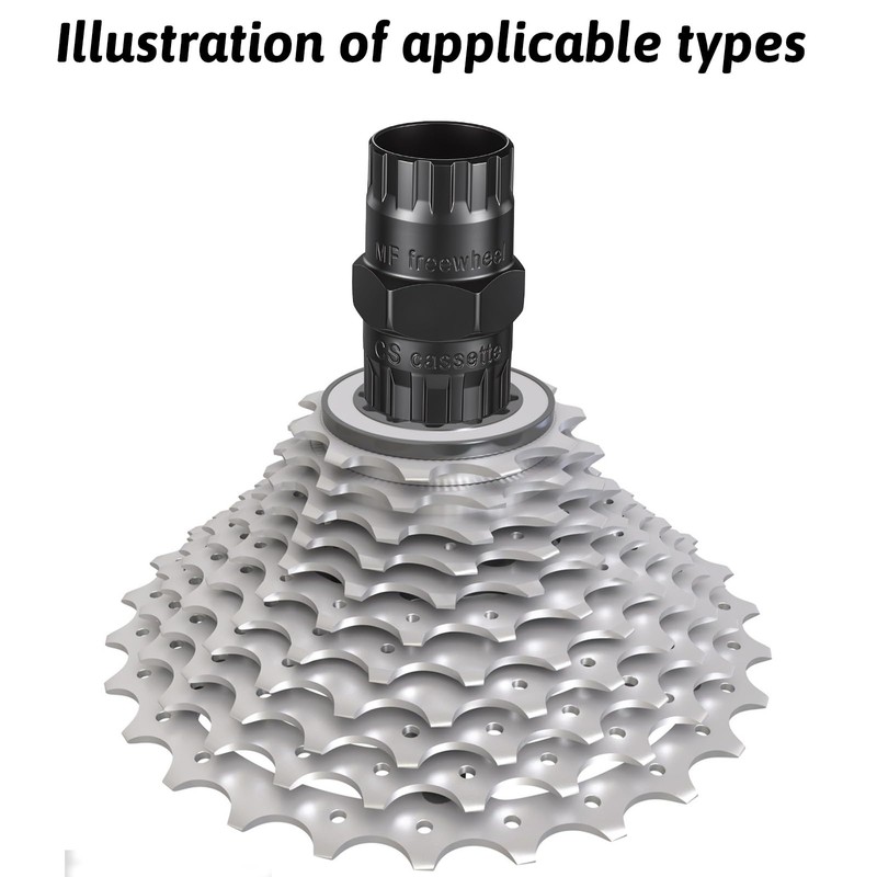Gjinxi 1pcs Bike Freewheel Removal Tool 12-Spline Bicycle Cassette Remover
