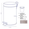 Kela Cosmetic Bin 26 cm / 17 cm Diameter, 3