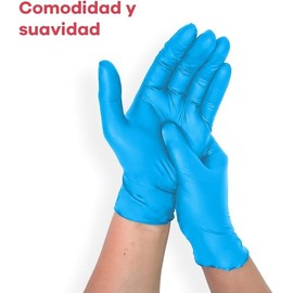 100 Guantes de Nitrilo Azul DCONTROL Desechables Talla Extragrande de Alta Calidad, Sin Látex ni Polvo, Alta Sensibilidad Táctil, Ambidiestros | Protección Médica, Limpieza, Cocina, Tatuajes.