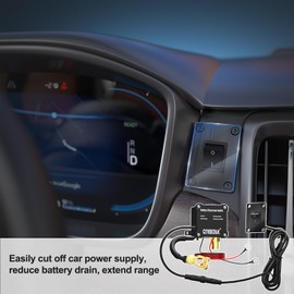 12V 250A Battery Disconnect Switch Kill Switch, Prevent Battery Drain for Car Truck RV, with Panel KCD4 Rocker Switch (16A 250VAC; 20A 125VAC), 9.84 FT Cable, in-Car Manual Cut-Off