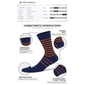 QLSCKVST Men's Dress Socks Business Striped Cool Colorful Novelty Funny Comfortable Cotton Casual Crew Multi Pattern Socks （Color 20）