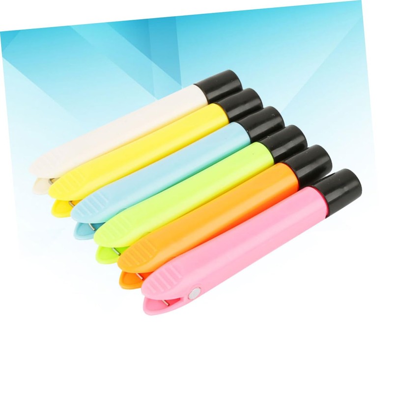 LALAFINA 6pcs Magnetic Chalk Clips Whiteboard Duster for School Chalk