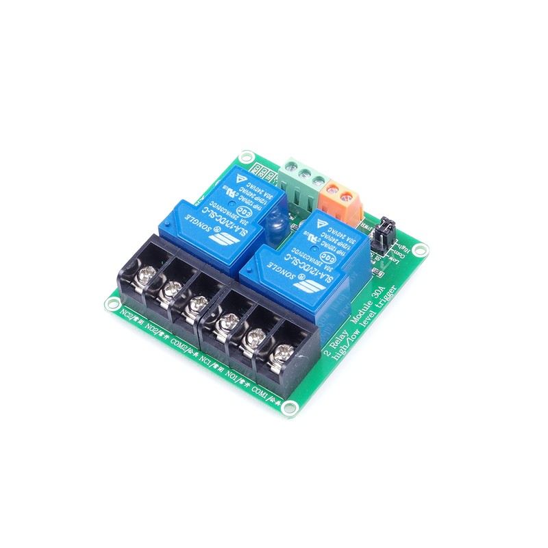 KNACRO DC 12V 30A 2-Channel Relay Module High Or Low