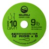 Guru QM1 Standard Hair Rigs 15" Qty 8 (Size 10