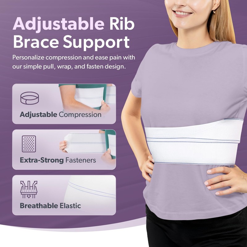 BraceAbility Plus Size Broken Rib Brace - Rib Protector Compression