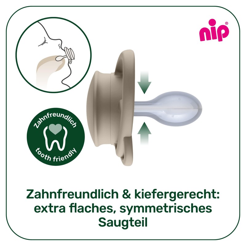 NIP Butterfly: Skin & Tooth-Friendly Dummy, Flat Teat, Soft &