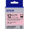 Epson LabelWorks[LK-4PBK-Satin-black on pink-Roll(1.2cm x 5m) 1 roll(s) ribbon tape-for