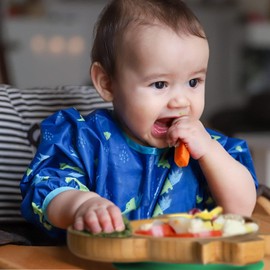 bambuswald Baby Plate with Suction Cup for Babies and Toddlers - Elephant Children's Tableware Spoon Plate Bowl - Sustainable & Ecological | Baby Plate with Suction Cup - Children's Plate with Suction Cup