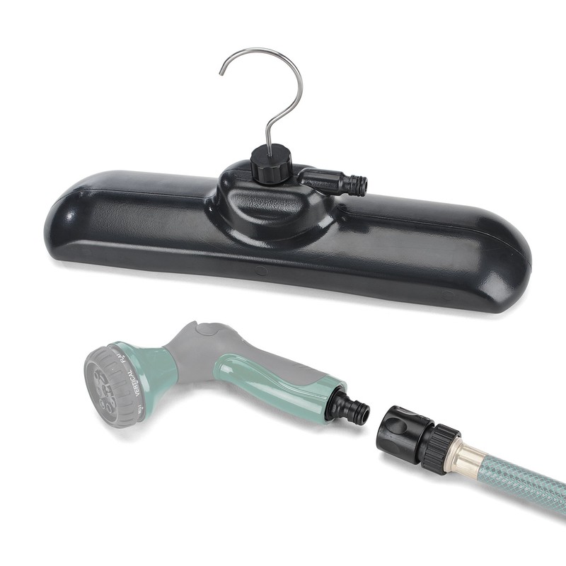 Rinse Hanger - Black Wood Wetsuit Hanger with Rinse Capability,