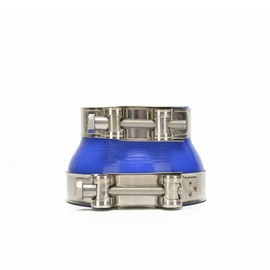 Tucool Racing Universal 4-Ply High Performance Silicone Straight Reducer Coupler Hose with T Bolt Clamps (Blue, ID 3" to 4.5" (76-114mm))