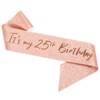 BRT Bearingshui 25th Birthday Sash and Tiara for Women, Rose