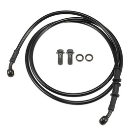 Motoforti Universal Brake Hose Motorcycle ATV Dirt Bike Motocross Braided Hydraulic Brake Line Oil Hose Pipeline, 150cm, Durable, Metal, Black Army Green, 1 Set