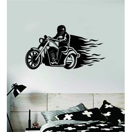 Motorcycle V3 Wall Decal Sticker Vinyl Art Bedroom Living Room Decor Teen Boy Girl Ride Bike Dirtbike Race Cruise Off Road Cross Country Wheel Engine Mechanic Tools Wrench Helmet