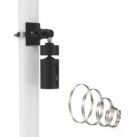 HOLACA Camera Mount Pipe Mounting Bracket for R ing Pan-Tilt Mount R ing Indoor Camera, Adjustable Flexible Stand for Pan Tilt Mount Black