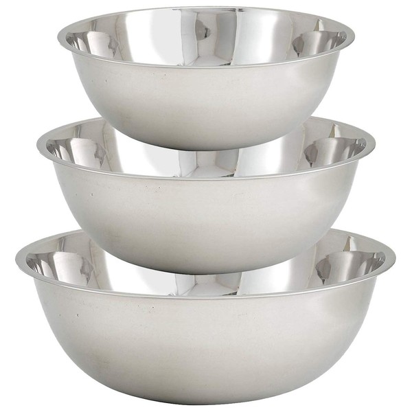 Tiger Chef Large Mixing Bowls Set Stainless Steel 13, 16, and 20 Quart Multi-Purpose Commercial Cyber Monday Deals Week (Set of 3)