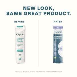 Cliganic Cliganic Premium 100% Cotton Makeup Remover Pads 540 Count, (Pack of 6)