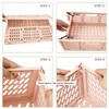 2 Pack Pastel Plastic Storage Baskets-20L Space-Saving Bins