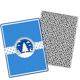 Hying Dots Plastic Embossing Folders for Card Making, 3D Textured Waterdrap Embossing Folder DIY Craft Template Irregular Circles for Scrapbooking Photo Album Supplies