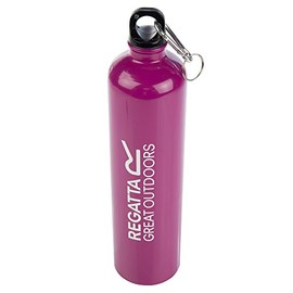 Regatta Unisex Adult 1 Litre Steel Camping and Hiking with Karabiner Lid Bottle - Azalia, One Size