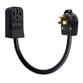 getwiredusa 3 Prong to 4 Prong NEMA 14-50 Adapter for Electric Vehicles Level 2 Charging (6-50P)