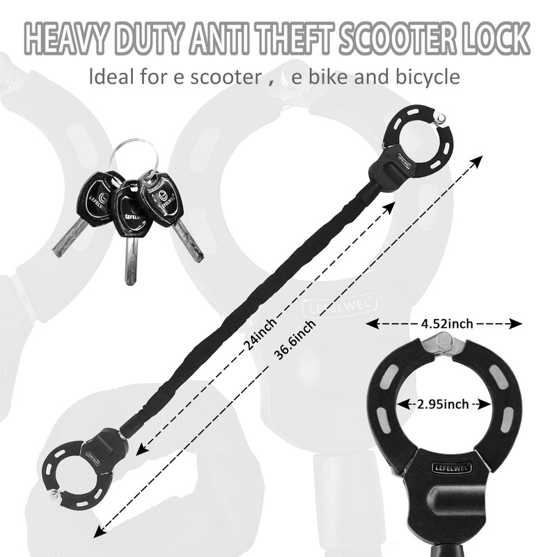 Scooter Locks Anti Theft,Bike Chain Lock,Best Electric Scooter Lock for
