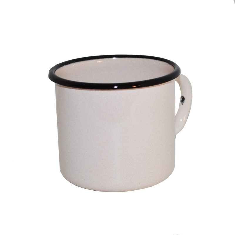 Madacha 2 Metal Enamel Mugs 250 ml Pale Pink