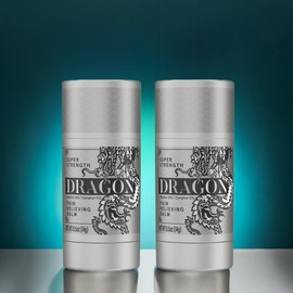 Dragon Balm Super Strength Silver Roll-Ups, Muscle & Joint Recovery, Therapeutic Plant-Based Formula,  Moisturizing & Soothing Daily Treatment - Sizes: (2 Pack) 0.5 oz Mini Travel Size Roll-Up