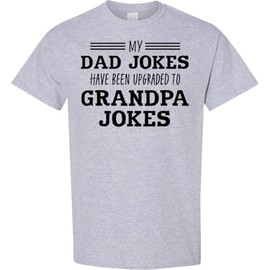 inktastic My Dad Jokes Have Been Upgraded to Grandpa Jokes Men's T-Shirt Large 0060 Heather Grey 4257b