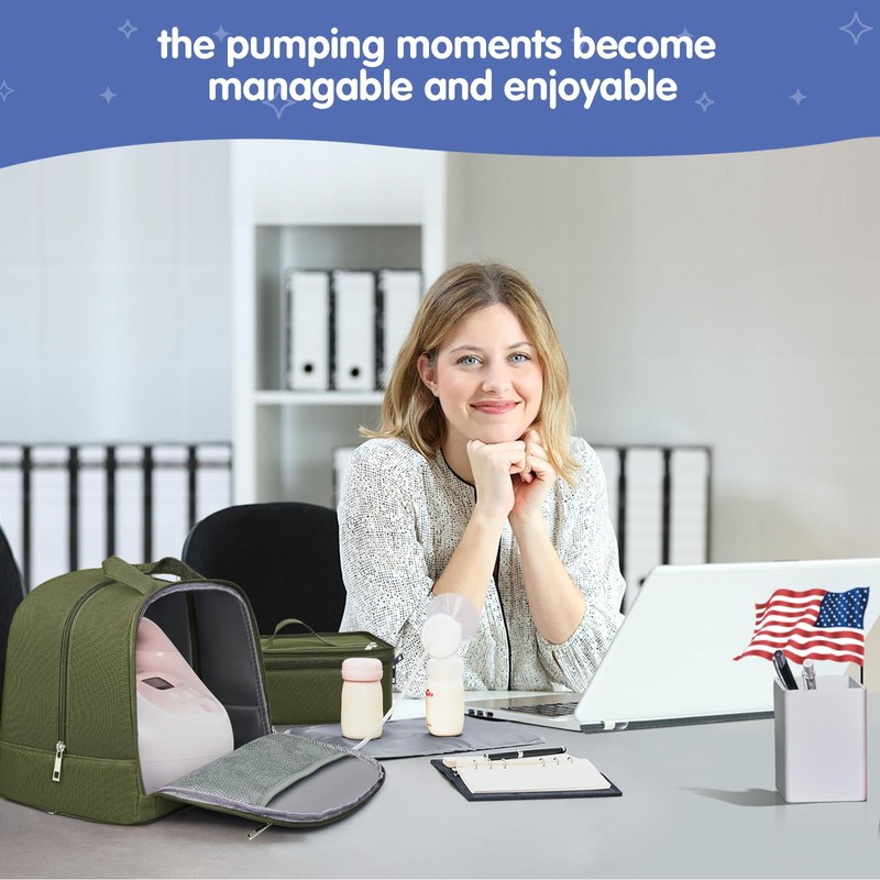DERJUNSTAR Breast pump travel bag, Spectra Pump Backpack, Mini Pumping