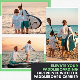 Sanwuta 2 Pack Adjustable Paddle Board Carry Straps Surfboard Shoulder Strap Paddle Board Accessories for Women and Men(Black)