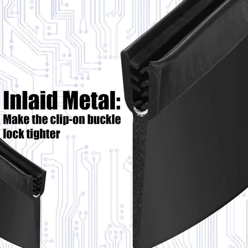 Tallew 2.6 Inch Rv Slide Out Seal Black Clip Rubber