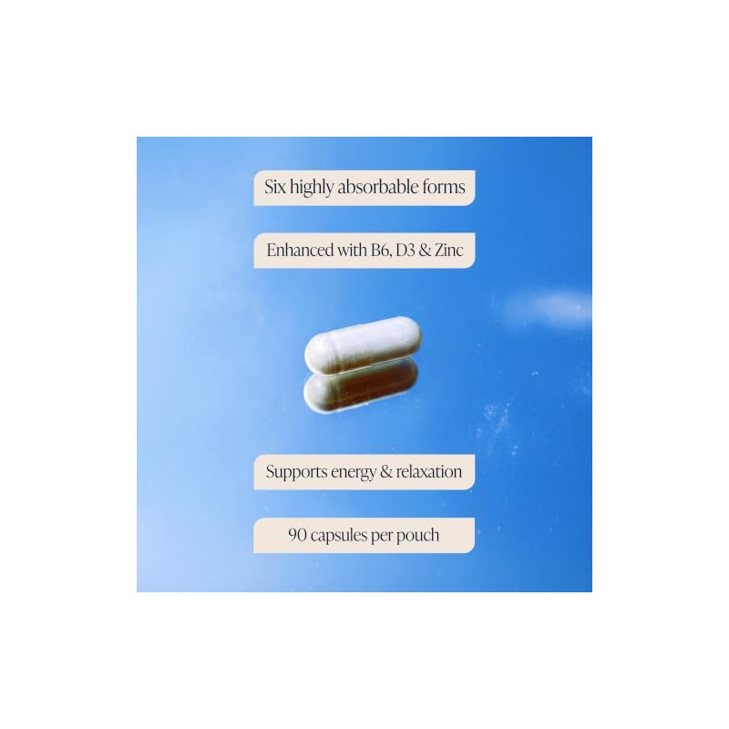Magnesium 6-in-1 Complex 2320mg with B6, D3 & Zinc –