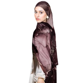 Faticinfa Modal Printed Hijab Headscarf Light Weight Soft Breathable Muslim Women Cotton Hijab